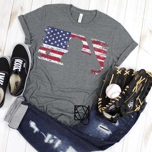 American Flag Baseball -  Unisex Graphic Tee